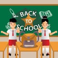 Square back to school banner template design