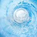 Square background with a swirl of blue clear water is macro, soft focus Royalty Free Stock Photo