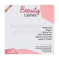 Square banner beauty lashes template-03 Royalty Free Stock Photo