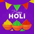 Square banner for Dhulandi or Holi festival