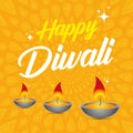 Square banner on the theme of the traditional celebration of Happy Diwali. Festival of Lights and Lights. Template for flyers, bro