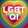 Square banner, vector illustration about LGBTQI movement. Royalty Free Stock Photo