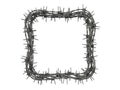 Square barbed wire frame Royalty Free Stock Photo