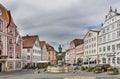 Square with baroque architecture in Eichstatt Royalty Free Stock Photo