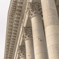 Square Beautiful Corinthian style stone columns of the Utah State Capitol Building