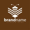 Square bee abstract logo vector stock template Royalty Free Stock Photo