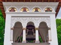 Bell Tower at 1695 Sinaia Eastern Orthodox Monastery, Romania. Royalty Free Stock Photo