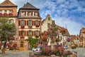 Square in Bergheim, Alsace, France