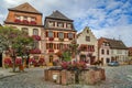 Square in Bergheim, Alsace, France