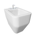 Square bidet design for bathrooms. 3D illustration