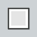 Square black frame template. Vector illustration Royalty Free Stock Photo