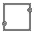 Square black framework. Ancient China geometric style. Royalty Free Stock Photo