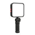 Portable LED Video Light with Adjustable Handle and Red Buttons on White Background Royalty Free Stock Photo