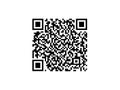 Square black and white qr code on white background Royalty Free Stock Photo