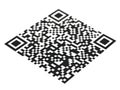 Square black and white qr code on white background Royalty Free Stock Photo