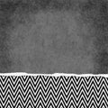 Square Black and White Zigzag Chevron Torn Grunge Textured Background