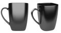 Square blank black Cup on a white