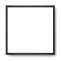 Square Blank framed poster on white wall. Vector template Royalty Free Stock Photo