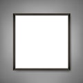 Square Blank framed poster on grey wall. Vector template Royalty Free Stock Photo