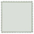 Square Blank Postage Stamp in Grey, Macro Isolated