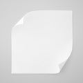 Square blank sheet of white paper