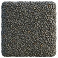 Square block composed of small, irregularly shaped gray stones. Royalty Free Stock Photo