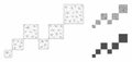 Square Blockchain Vector Mesh 2D Model and Triangle Mosaic Icon Royalty Free Stock Photo