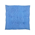 square blue cushion isolated on white