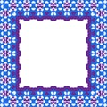 Square, blue pattern on a white background Royalty Free Stock Photo
