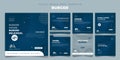 Square blue social media post template with simple circle design. social media advertisement template with burger design