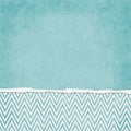 Square Blue and White Zigzag Chevron Torn Grunge Textured Background