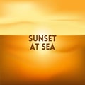Square blurred golden background - sunset colors With motivating quote