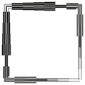 Square border element. Abstract line shape. Linear corner structure. Vector frame symbol. Royalty Free Stock Photo