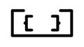 Square Brackets Code Symbol Outline Icon, vector design Generative AI Royalty Free Stock Photo