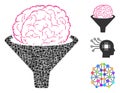 Square Brain Filter Icon Vector Collage