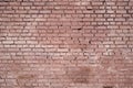 Square brick block wall background and texture. Painted in red Royalty Free Stock Photo