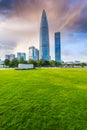 Square and building in city of China Royalty Free Stock Photo