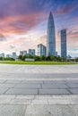 Square and building in city of China Royalty Free Stock Photo