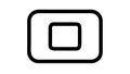 Square Button Outline Icon UI Element Frame Basketball Backboard Simple Box, vector design Generative AI Royalty Free Stock Photo