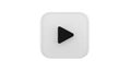A square button with rounded edges features a black triangle pointing right, com Royalty Free Stock Photo