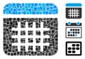 Square Calendar Icon Vector Collage