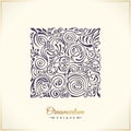 Square calligraphic royal emblem. Vector floral symbol for cafe, restaurant, shop, print, stamp. Logo design