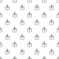 Square candle pattern vector seamless Royalty Free Stock Photo