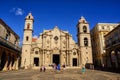 Square and Cathedral Church of Havana Cuba and tourists and fa