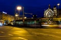 Square Central Station Frankfurt at night Royalty Free Stock Photo