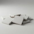 Square ceramic tiles are stacked on a smooth, light-colored surface. Each tile is Royalty Free Stock Photo