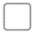 Square CHAIN frame for decorative headers. Gray ornates frames with CHAIN isolated on white background. Vector decorative element