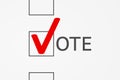 Concept of choice made during voting, election, polling and referendum Royalty Free Stock Photo