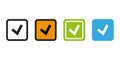 Square checklist icon. Vector illustration. EPS 10. Royalty Free Stock Photo
