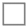 Square chess frame. Racing chess border.